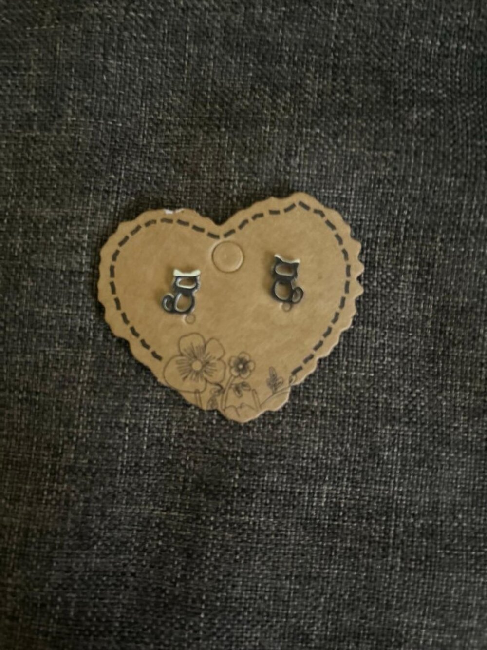 Small cat earrings